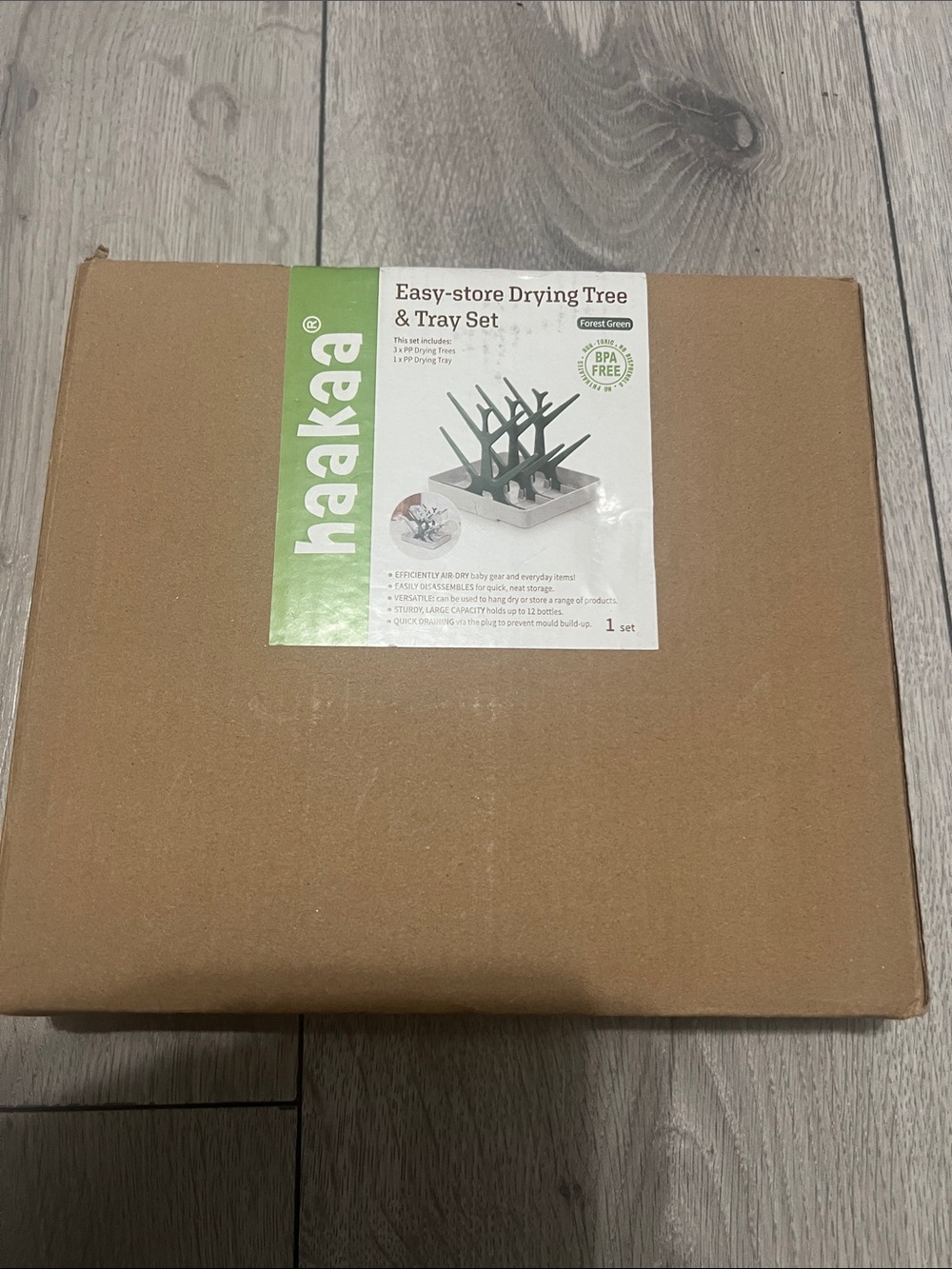Forest Green Easy-Store Drying Tree & Tray Set new